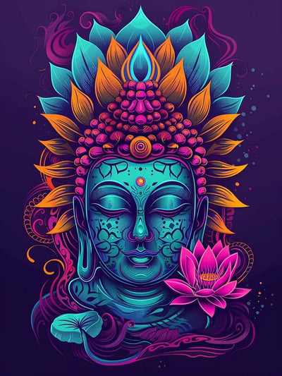 Wergund Diamond Art Painting Buddha, Diamond Art Kits for Adults Religion, Full Drill Crystal Rhinestone Embroidery Cross Stitch Arts Craft Canvas Wall Decor Gift 12x16Inch/30x40 cm-16