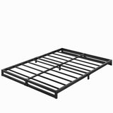 Lutown-Teen 4 Inch Full Size Bed Frame No Box Spring Needed, Heavy Duty Metal Platform Beds with Sturdy Steal Slats for Mattress Foundation, Easy Assembly, Noise Free, Black Lutown-Teen