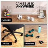 Foam Floor Tiles - 24sqft Wood Grain Interlocking Foam Tiles with Border - Foam Play Mat Playroom or Gym Flooring for Home Gym by Stalwart (Light) Stalwart