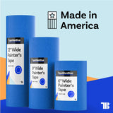 Wide Blue Painters Tape, 6 inch x 60 yds, Made in America, Great Masking Tape for 3D Printing and Laser Cutting, Removes Cleanly for 21 Days TapeManBlue