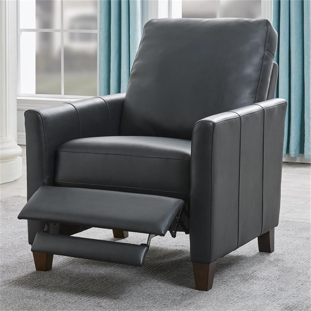 Comfort Pointe Penny Midnight Blue Faux Leather Modern Push Back Recliner Comfort Pointe