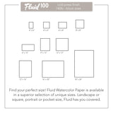 Speedball Art Products, 811202, Fluid 100 100% Cotton Artist Watercolor Paper, 4 x 6 inch Block, 140 lb Cold Press Speedball