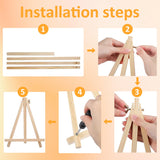 3 Pack Landscape Paint by Numbers Kit for Adults with Frame, Wildflowers Paint by Numbers, Adult Gift Craft Kits 7.8x11.8Inch with Frame and Easel Mandun