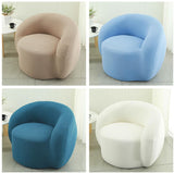 STARINGIRL Stretch Swivel Barrel Chair Sofa Cover Slipcovers Mid Century Modern Accent Chair Modern Curved Cover for Home Hotel Office Cafe Furniture Protector STARINGIRL