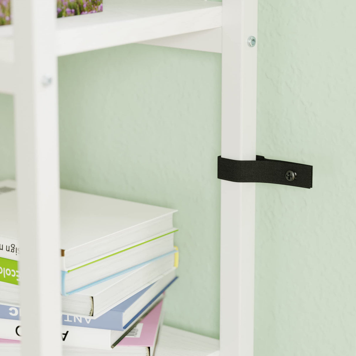 IRONCK Bookshelves and Bookcases 6-Shelf Etagere Bookcase, Industrial Open Display Shelves Geometric Bookcase with Sturdy Metal Frame，Industrial White IRONCK