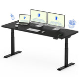 FLEXISPOT E8 Dual Motor 3 Stages Standing Desk 60x24 Inch Oval Leg Whole-Piece Board Electric Height Adjustable Desk Electric Stand Up Desk Sit Stand FLEXISPOT