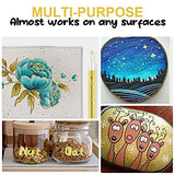 AKARUED Black Acrylic Paint Markers: 8 Pack Black Paint pen, Acrylic Black Paint Marker for Rock Painting, Stone, Wood, Glass, Metallic, Ceramic, Graffiti, Paper, Drawing, Water-Based Paint pens Sets AKARUED