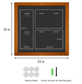 6 Medals Shadow Box Display Case, Solid Wood Sport Medal Display Frame, Medal Photo Frame, Perfect for Marathon, Runner, Awards, War Military, Race wisnew