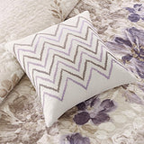 Madison Park Luna Quilt Modern Classic Design All Season, Breathable Coverlet Lightweight Bedding Set, Matching Shams, Decorative Pillow, Full/Queen(90"x90"), Floral Taupe 6 Piece Madison Park