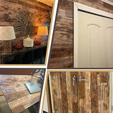 Decoroom Wood Wallpaper 17.71''×118'' Shiplap Peel and Stick Wallpaper Rustic Wood Grain Contact Paper Removable Self Adhesive Distressed Vinyl Film Roll for Table Cabinets Shelf Liner Decorative Decoroom