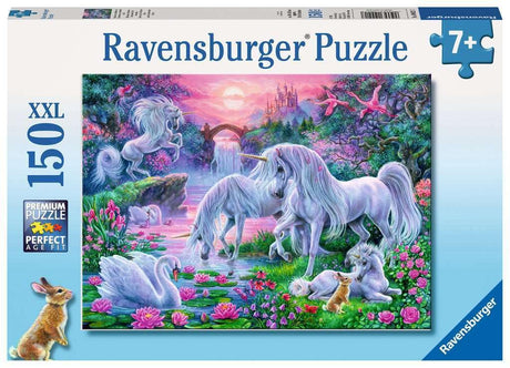 Ravensburger Unicorns in Sunset Glow - 150 Piece Jigsaw Puzzle for Kids | Unique Piece Design | Enhances Creativity | Perfect for Family Bonding | Fun and Educational Toy Ravensburger