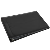Juvale 7-Ring Business Check Binder for Checkbooks Organization, Financial Records, Personal and Corporate Use, Black Faux Leather Folder for 600 Checks (14 x 10 Inches) Juvale