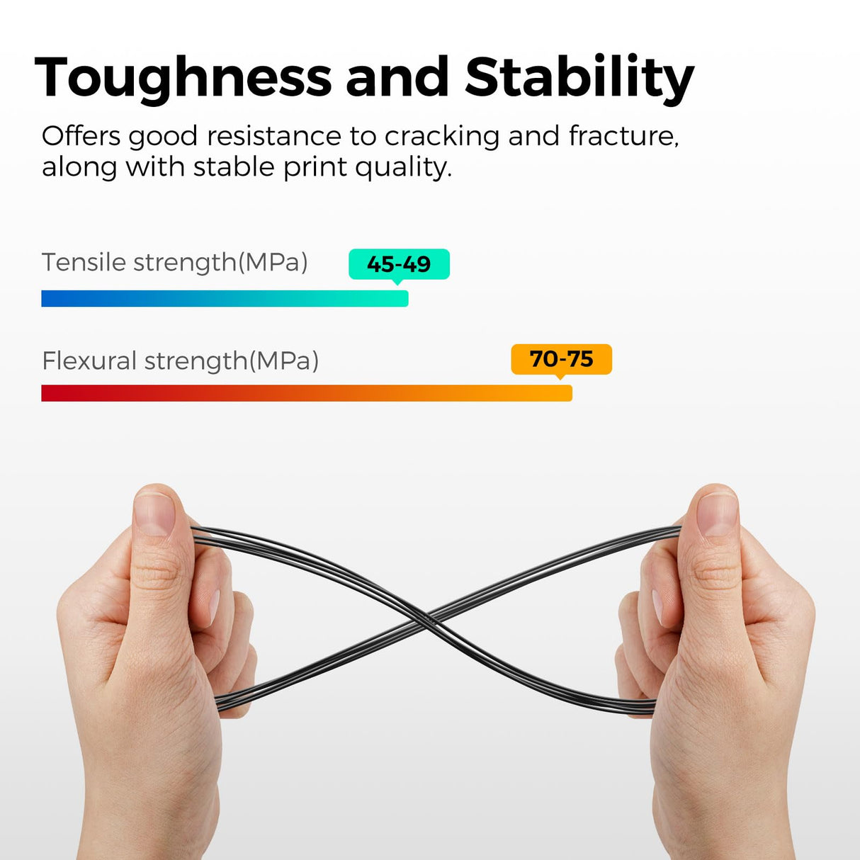 FLASHFORGE PLA Filament 1.75mm Black, 3D Printer Filament Bundle 2kg (4.4lbs) Cardboard Spool, Dimensional Accuracy +/- 0.02mm, 3D Printing Filament Easy to Use and Fits for Most FDM 3D Printers FLASHFORGE