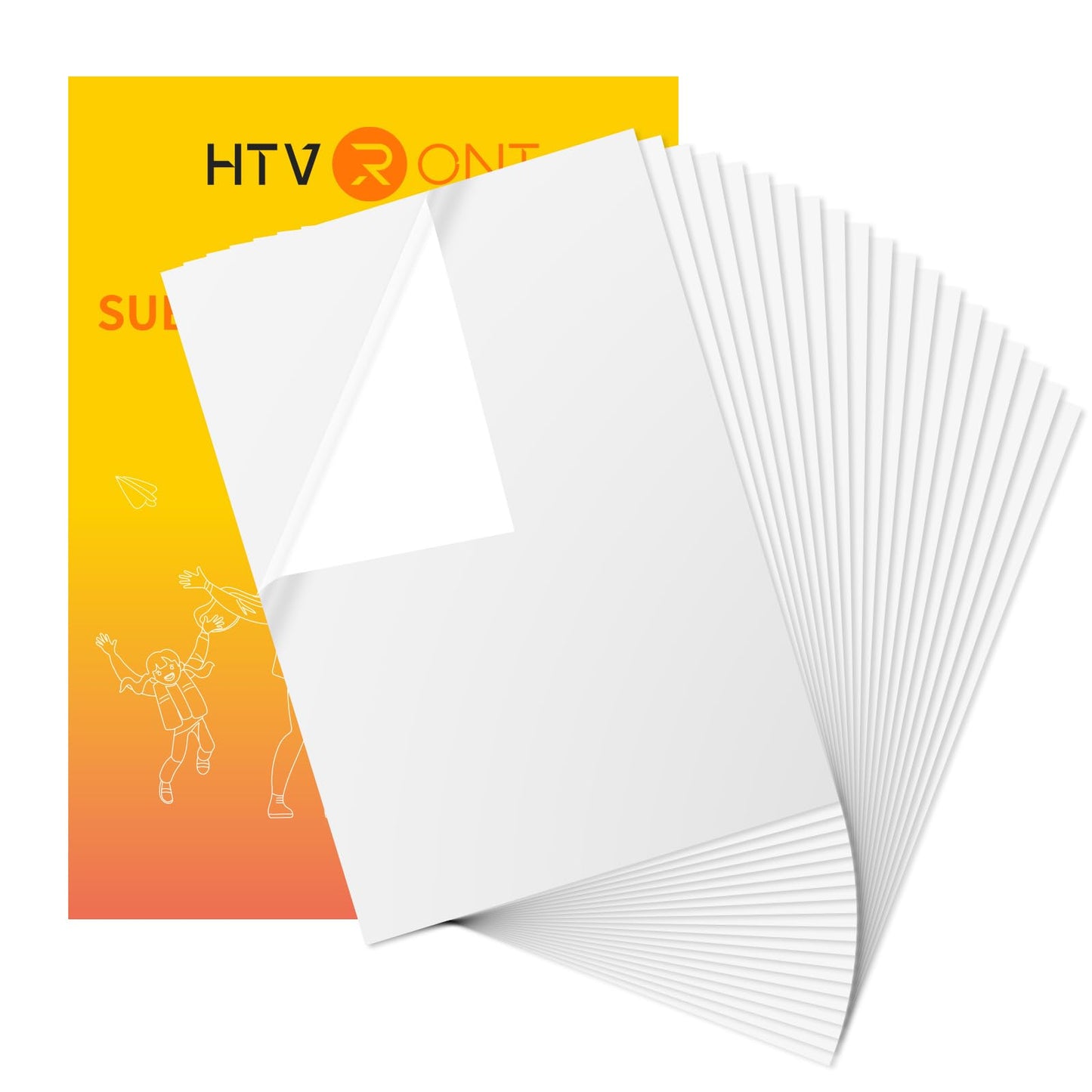 HTVRONT Sublimation Sticker Paper - 20 Pcs Matte White Waterproof Sublimation Stickers