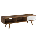 Modway Transmit, 55" TV Stand, Walnut White Modway