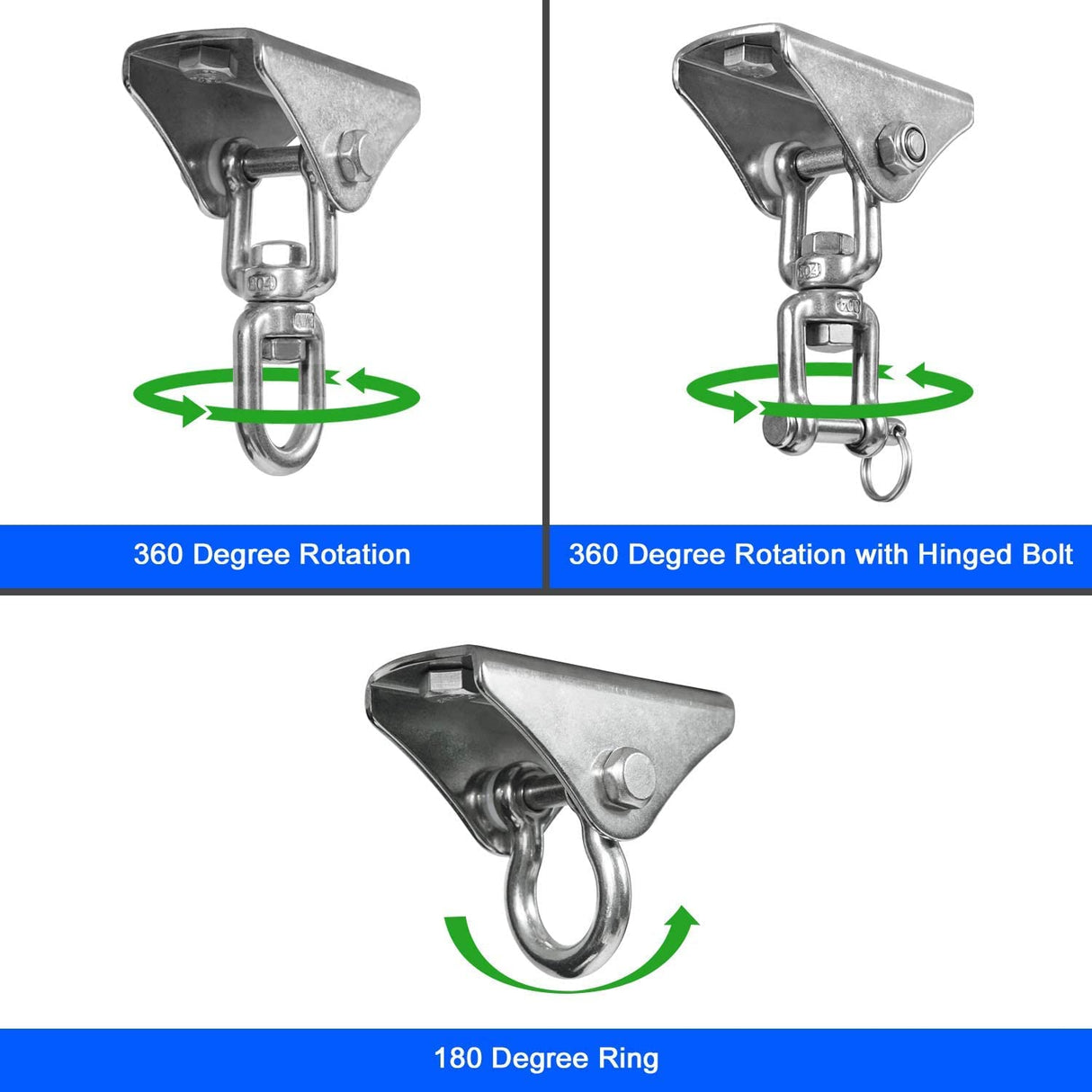 Yes4All 1000 LB Punching Heavy Bag Hanger, Steel Heavy Duty Swing Hanger Bolts for Wood and Concrete - 360° Swing Yes4All