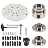 4 Inch Wood Lathe Chuck Set 1" x 8 tpi Thread & 3/4"x16 tpi Adapter, Self Centering 4 Jaw Wood Turning Chuck set with 3 frequently used types of Jaws Deargooday