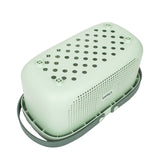 JiatuA Plastic Storage Basket with Handle Portable Shower Caddy Tote Organizer Basket Bin for Bathroom Kitchen Dorm Room Bedroom, Green JiatuA