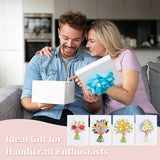 WEBEEDY 4 Styles DIY Flower Paper Quilling Kit for Adults Beginner Quilling Paper Painting Kit with Paper Quilling Strips Tools and Instruction Handmade Room Wall Decor(A4,21x29.7 cm/8.3x11.7 inch) WEBEEDY