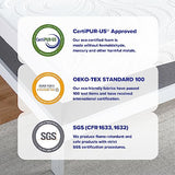 Olee Sleep Twin Mattress, 10 Inch Gel Memory Foam Mattress, Gel Infused for Comfort and Pressure Relief, CertiPUR-US Certified, Bed-in-a-Box, Medium Firm, Grey, Twin Size Olee Sleep
