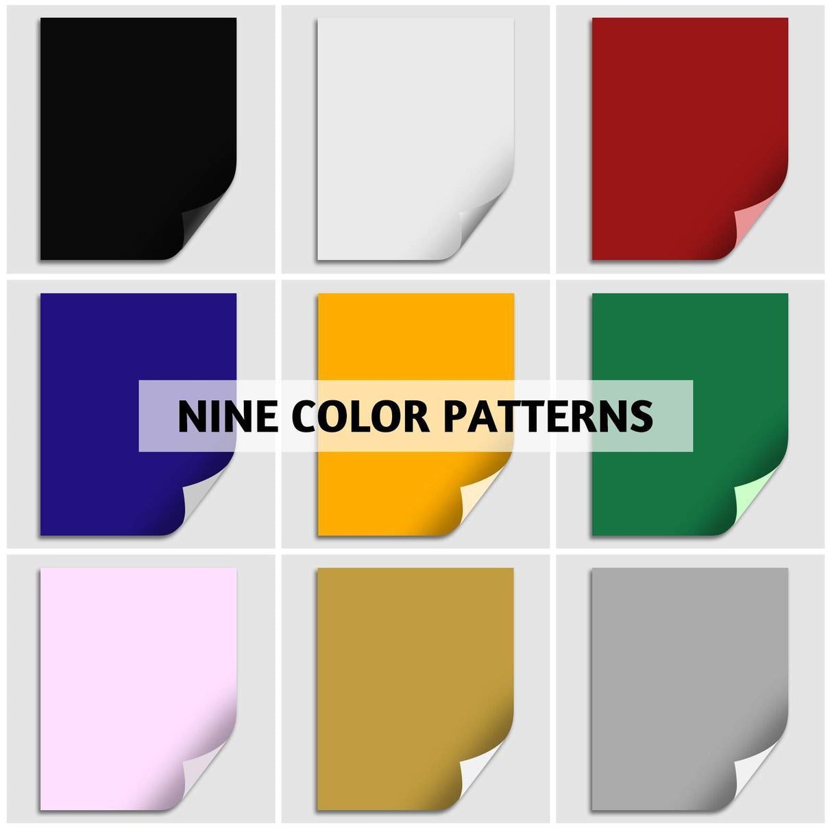 White HTV Heat Transfer Vinyl Bundle: 13 Pack 12" x 10" White Iron on Vinyl for T-Shirt, White Heat Transfer Vinyl for Silhouette Cameo or Heat Press Machine HTVRONT