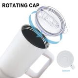 YOUKE OLA 8 Pack Sublimation Tumblers 40oz with Handle Blanks Stainless Steel Insulated Large Tumbler Bulk Coffee Travel Cups for Tumbler Heat Press Sublimation Oven Printing, White YOUKE OLA