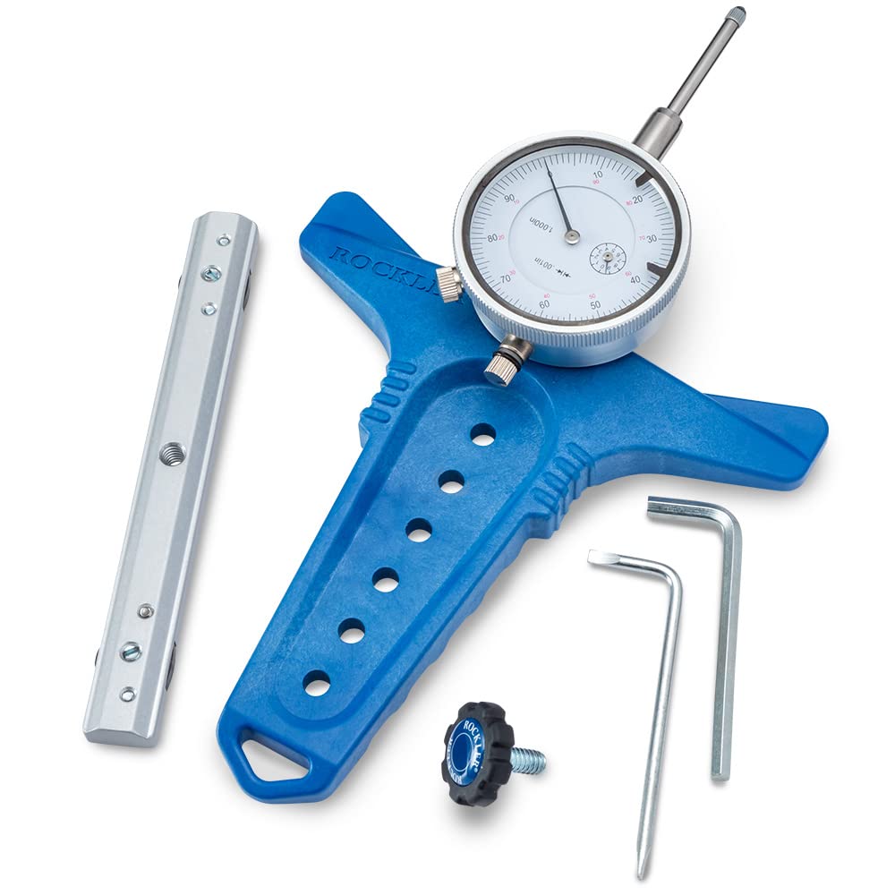 Rockler Table Saw Alignment Gauge - Precision Dial Indicator Table Saw for Parallelism & Safe Cuts – Adjustable Fit Miter Fence Gauge w/Aluminum Miter Bar, Hex Key – Woodworking Tools ROCKLER