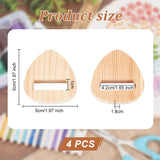 OLYCRAFT 4Pcs Embroidery Hoop Display Stand 2x2x0.7 inch Triangle Wood Embroidery Hoop Easels Embroidery Hoops Wooden Base Embroider Hoops Holder Accessories for Embroider Cross Stitch Stand Decor OLYCRAFT