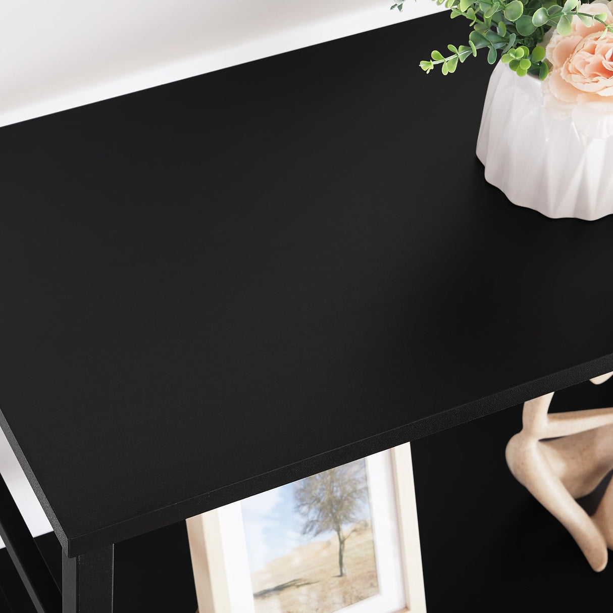 HOMISSUE Tall Bookshelf, 84 Inch Industrial Bookshelf with Metal Frame and Open Shelves, 7 Tier Metal Bookshelves and Bookcases, Rustic Tall Book Shelf for Office, Living Room and Bedroom, Black HOMISSUE