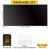 Portable Blackout Shades (118" x 57") 100% Blackout Material Temporary Blackout Blinds/Curtains for Baby Nursery, Bedroom, Window, Dorm Room, Office or Travel Use RUseeN
