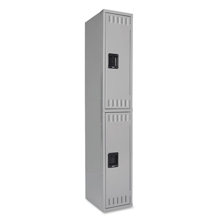 Tennsco DTS121836AMG Double Tier Locker, Single Stack, 12w x 18d x 72h, Medium Gray Tennsco