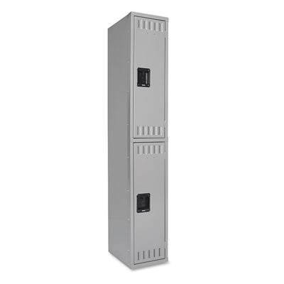 Tennsco DTS121836AMG Double Tier Locker, Single Stack, 12w x 18d x 72h, Medium Gray