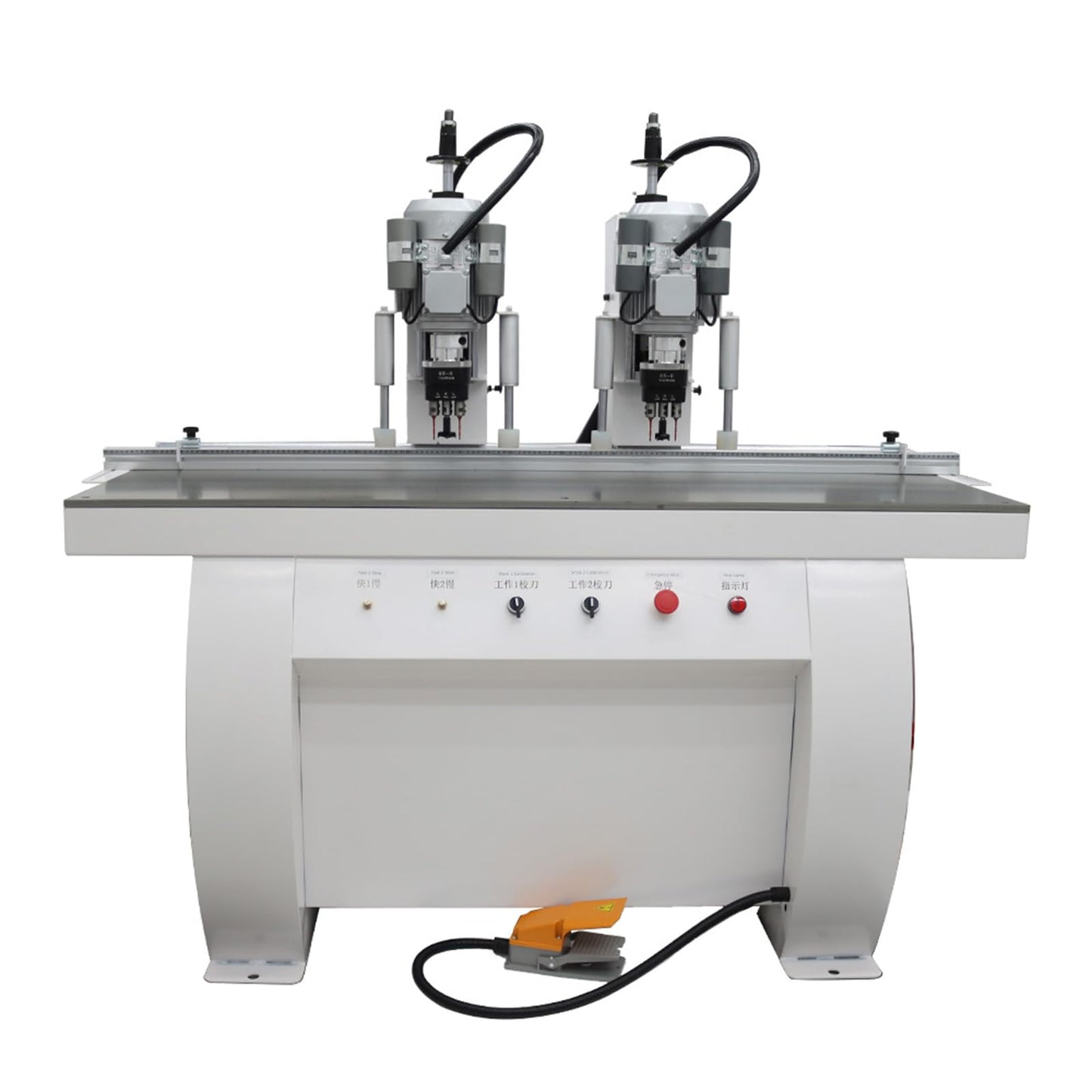 INTSUPERMAI Double Station Pneumatic Hinge Boring Insertion Machine Hinge Boring Drill Press Machine Punching Woodworking Drilling Tool Woodworking Pneumatic Hinge Drilling Machine 110V 48-6 - WoodArtSupply