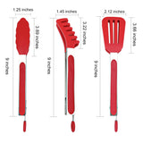 HST 3 Pack Kitchen Tongs, Non Stick Stainless Steel 9 Inch Tongs With Silicone Tip for Cooking BBQ Baking(Red) H S T