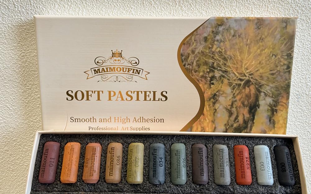 MAIMOUFIN Soft Pastels for Artists Highly Pigmented Sticks 48 Vibrant Colors Professional Grade Art Supplies Smooth Blendable Pastels Set for Drawing,Painting Artists,Beginner MAIMOUFIN