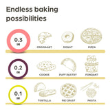 Rolling Pin For Baking with Thickness Rings - 2 Adjustable Rolling Pin with Scale - Sustainable FSC® Wood - for Pie Crust, Cookie, Pastry - Baking Essential Praknu