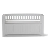 SIMPLIHOME Acadian Entryway Storage Bench - 48 inch Wide Solid Wood Hallway Seat in White, Transitional Bench for Entryway or Living Room with Lift-Up Lid and Spacious Storage SIMPLIHOME