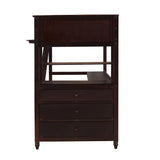 Harper & Bright Designs Twin Size Loft Bed with Desk, Solid Wood Loft Bed Frame with Storage Drawers and Shelves, for Kids Teens Adults (Twin Size, Espresso) Harper & Bright Designs