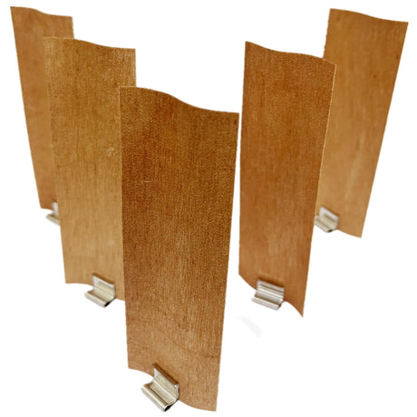 XUANRI 20PCS Wood Wicks for Candle Making 1.57 inch Width by 4.72 inch Height Smokeless Wooden Candle Wicks+Metal Bases XUANRI