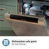 Philips Dual Basket Air Fryer 3000 Series, 8-in-1 functions, 9.5 Quarts, 2 Drawers, Auto-sync Cooking Time, 90% Less Fat, Rapid Air Technology, HomeID Recipe App, Dishwasher Safe, Black, (NA350/00) PHILIPS