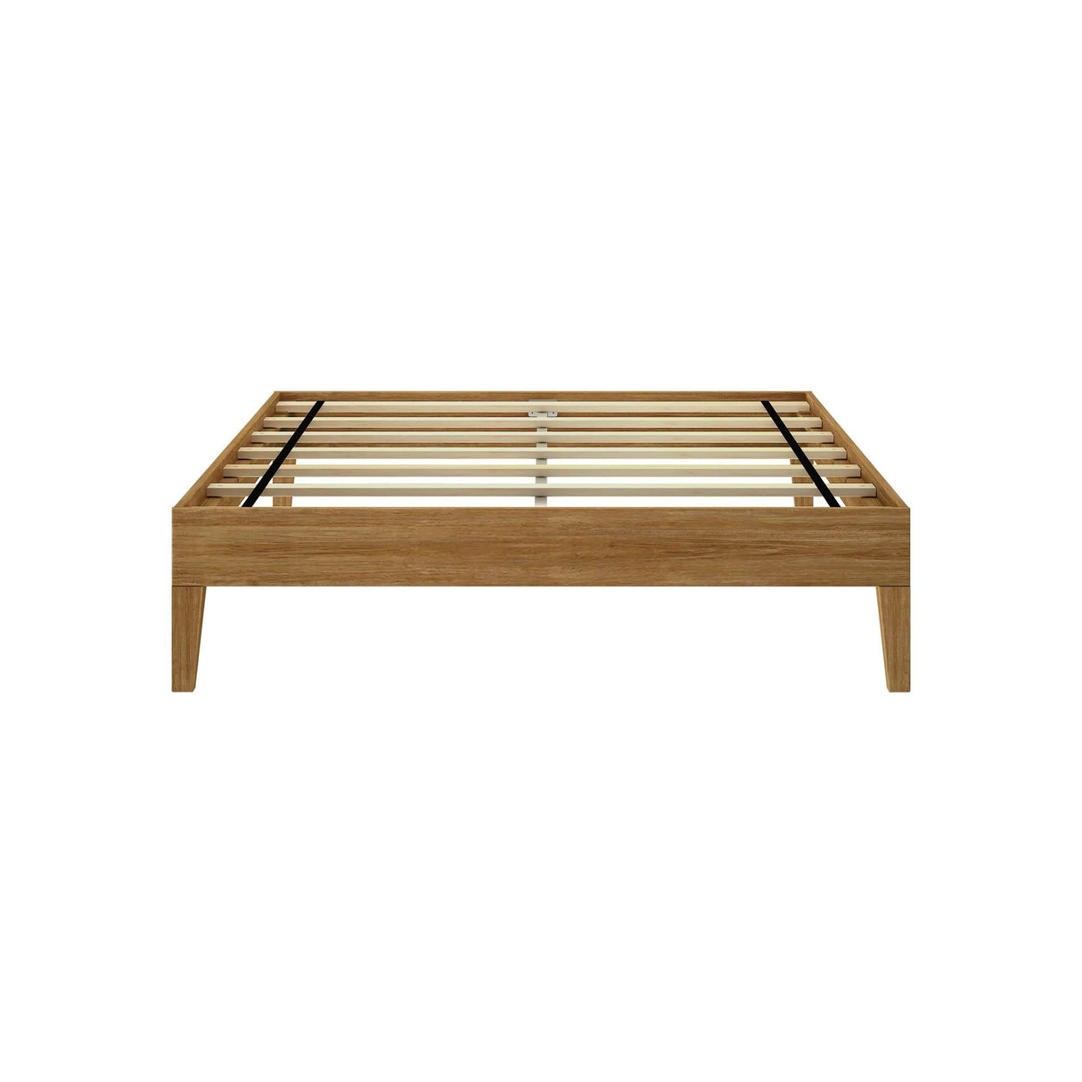 Plank+Beam Solid Wood Platform Bed Frame, Strong Wood Slat Support, No Box Spring Needed, Easy Assembly, Matte Pecan, Full Plank+Beam