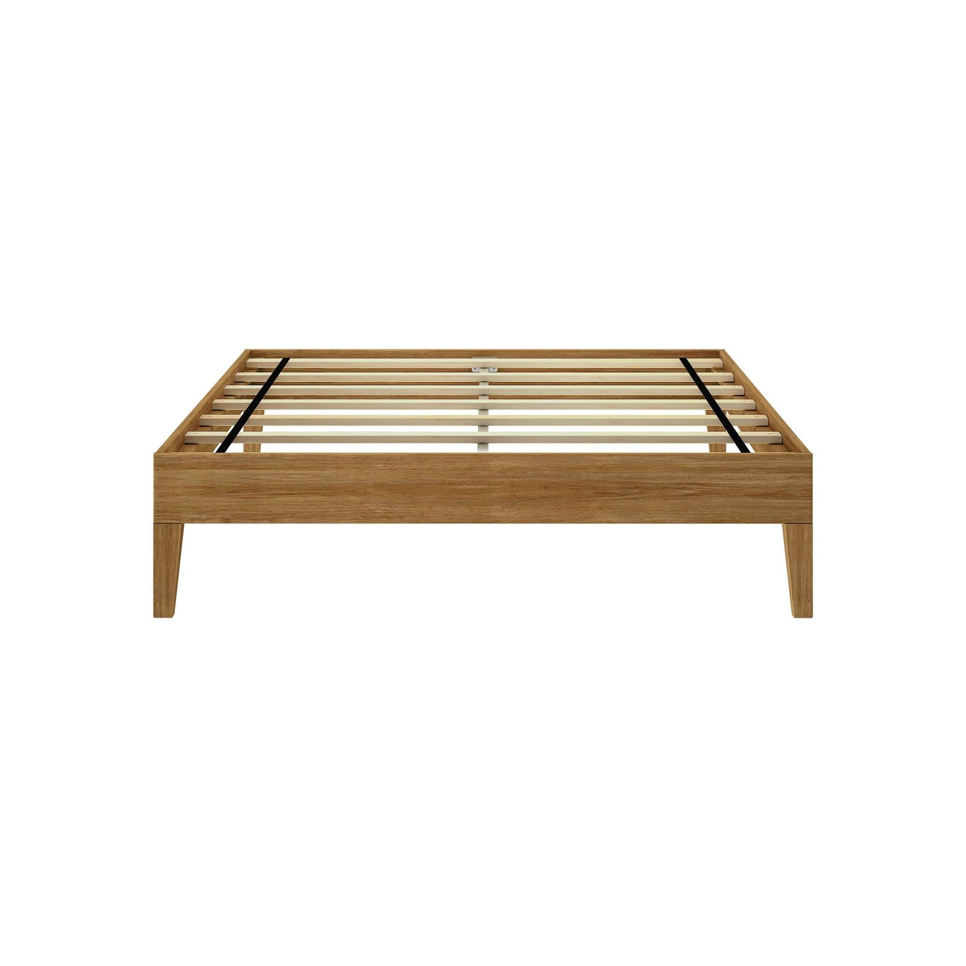 Plank+Beam Solid Wood Platform Bed Frame, Strong Wood Slat Support, No Box Spring Needed, Easy Assembly, Matte Pecan, Full - WoodArtSupply