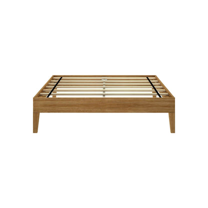 Plank+Beam Solid Wood Platform Bed Frame, Strong Wood Slat Support, No Box Spring Needed, Easy Assembly, Matte Pecan, Full - WoodArtSupply