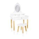Le Toy Van - Wooden Vanity Table with Vanity Mirror and Vanity Chair - Bedroom Furniture - Victorian Style Oval Dressing Table Mirror - Desk with Le Toy Van