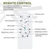 Kayleik 72 Inch Large Ceiling Fan with Lights and Remote, Black Ceiling Fan for 8 Blades 6 Speed Reversible Quiet DC Motor, Outdoor Ceiling Fans for Living Room,Patio,Garage,and Commercial Spaces Kayleik