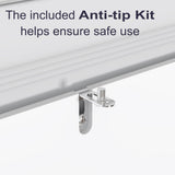 Furnify 5 Tier Bookshelf, 67" Tall S Shaped Bookcase with Door, Modern Open Book Shelf Standing Unit, Room Divider, Freestanding Wood Display Shelf for Living Room, Office, White Furnify