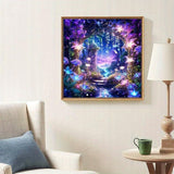 Waterfall Landscape Diamond Painting Kits for Adults, Luminous Flower 5D Diamond Art Kits for Adults Beginner, DIY Full Round Drill Gem Crystal Art Forest Scenery for Home Decor 12x12Inch wavaiov