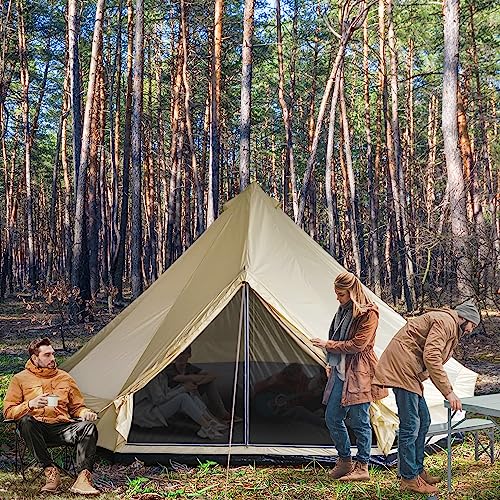 Outsunny 10-Person Yurt Tent Glamping Bell Tent with Spacious Interior, Breathable Waterproof Design, for Family Outdoor Camping, 16' x 16' x 10' Outsunny