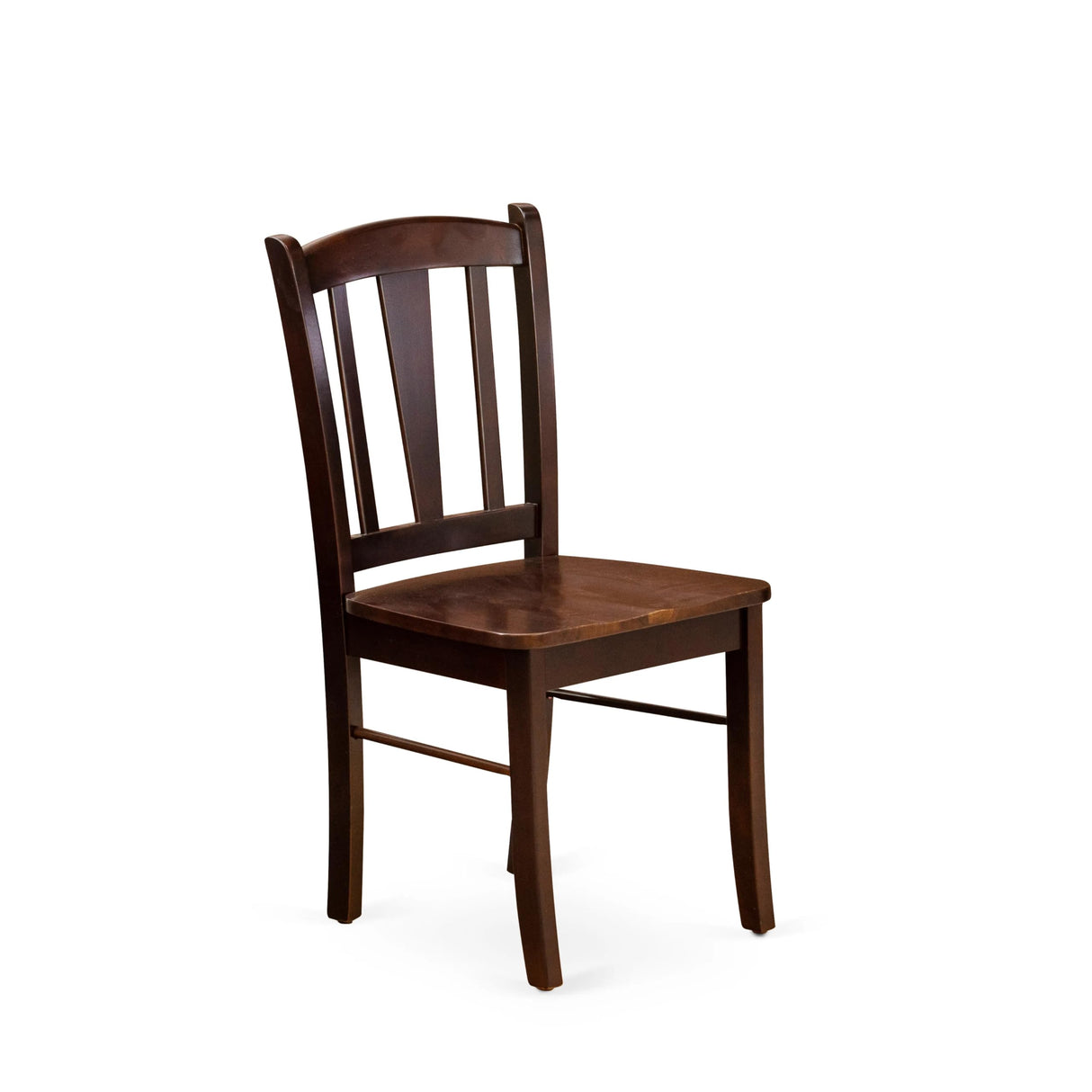East West Furniture DLC-MAH-W Dublin Dining Chairs - Slat Back Solid Wood Seat Chairs, Set of 2, Mahogany East West Furniture