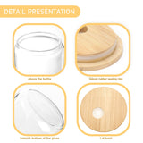 20 Pack Sublimation Glass Cans Transparent Sublimation Beer Glass Can Shaped with Bamboo Lids Borosilicate Glasses Tumbler Mason Jar Cups Mug with Straw for Beer, Juice, Soda, Iced Coffee, Drinks 16oz YOUKE OLA